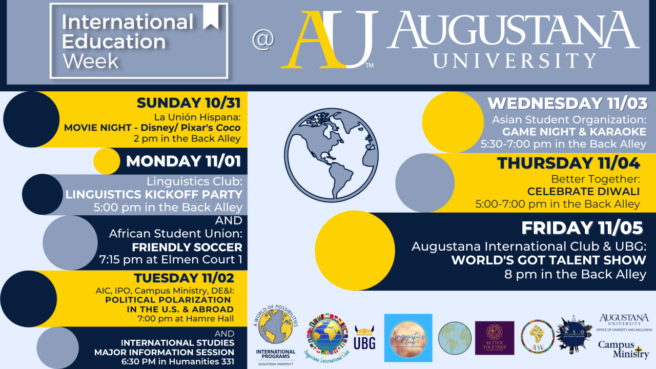 Augustana University to Celebrate International Education Week on Oct